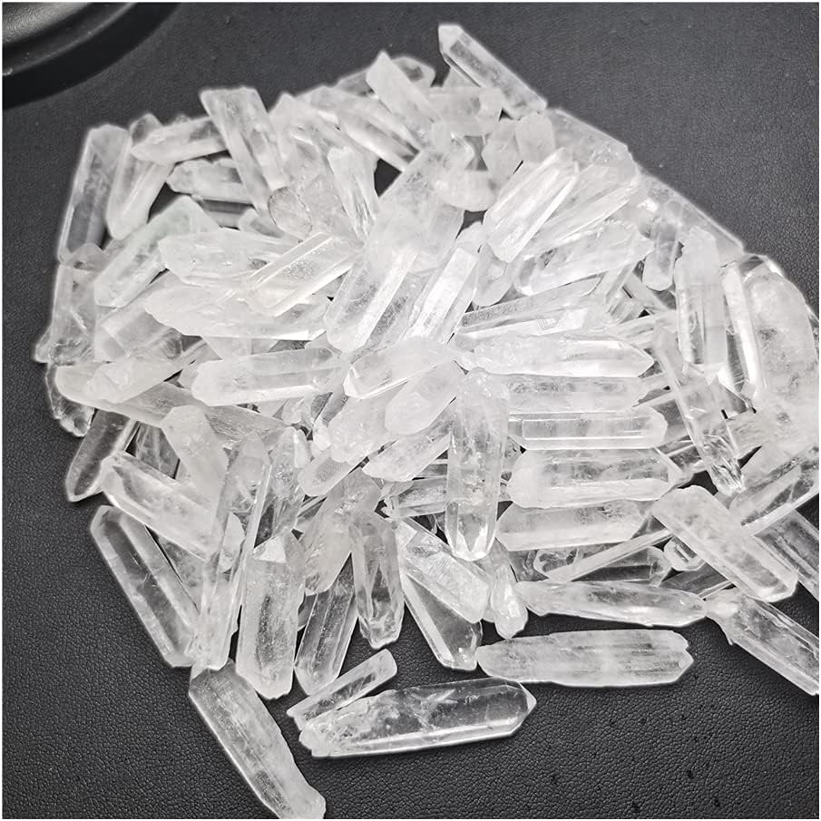 Health & Household Natural Transparent Lemurian Seed White Quartz Crystal End Bar Crystal White Crystal Specimen Healing Energy (Size : 100g)
