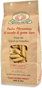 Rustichella d'Abruzzo Penne Rigate Pasta - 500g Classic Durum Wheat Short Pasta with Ridges - Ideal for Sauces - Cooks in 10-12 Minutes - Authentic Italian Pasta