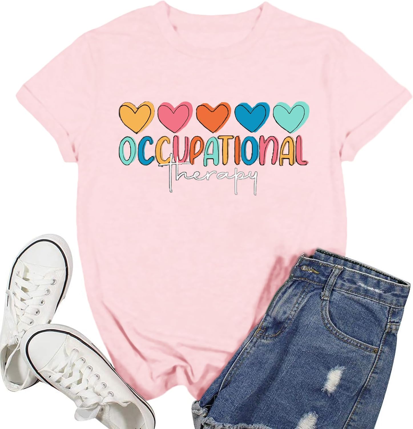 Occupational Therapy Shirt for Women Occupational Therapist Tshirt OT Month Assistant Tee Tops