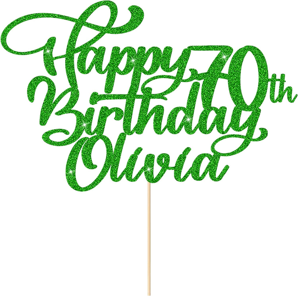 Cake Topper Customized Cake Topper Personalized Happy Birthday Cake Toppe Birthday Cake Decoration Any Name Age 1st 10th 16th 18th 20th 21st 30th 40th 50th 60th 70th 80th