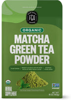 FGO Organic Matcha Green Tea Powder, Japanese Culinary Grade for Cooking, Baking, or Smoothies, 16oz Bulk Resealable Bag, Packaging May Vary (Pack of 1)