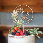 Wooden Mr and Mrs Wedding Cake Toppers, Rustic Wedding Cake Toppers Bride and Groom, Anniversary Cake Topper, Simple Cake Decoration (Natural (Wood))