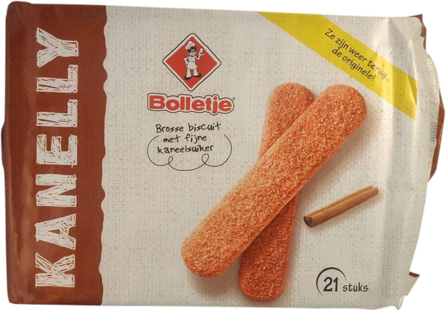 Bolletje Kanelly Cinnamon Biscuit Fingers Cookies Original Dutch 175G