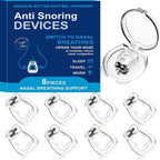 Anti Snoring Devices, Silicone Magnetic Anti Snoring Nose Clip, Nasal Strip for Snoring with Adjustable Magnet, Magnetic Nasal Strip, Stop Snoring for Men and Women, 8PCS-N2J
