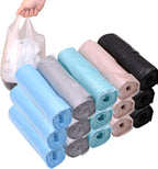 4 GALLON Bathroom Trash Bags, 300 Counts Small HANDLES Garbage Bags for Office, Bathroom Wastebasket Waste Bin Colorful Portable Rubbish Bags (Mixed, 300 Counts)