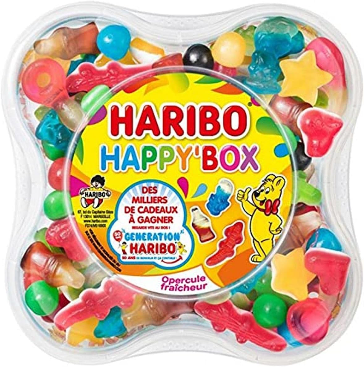 Haribo Happy Box Candy Tub from FRANCE 600 grams