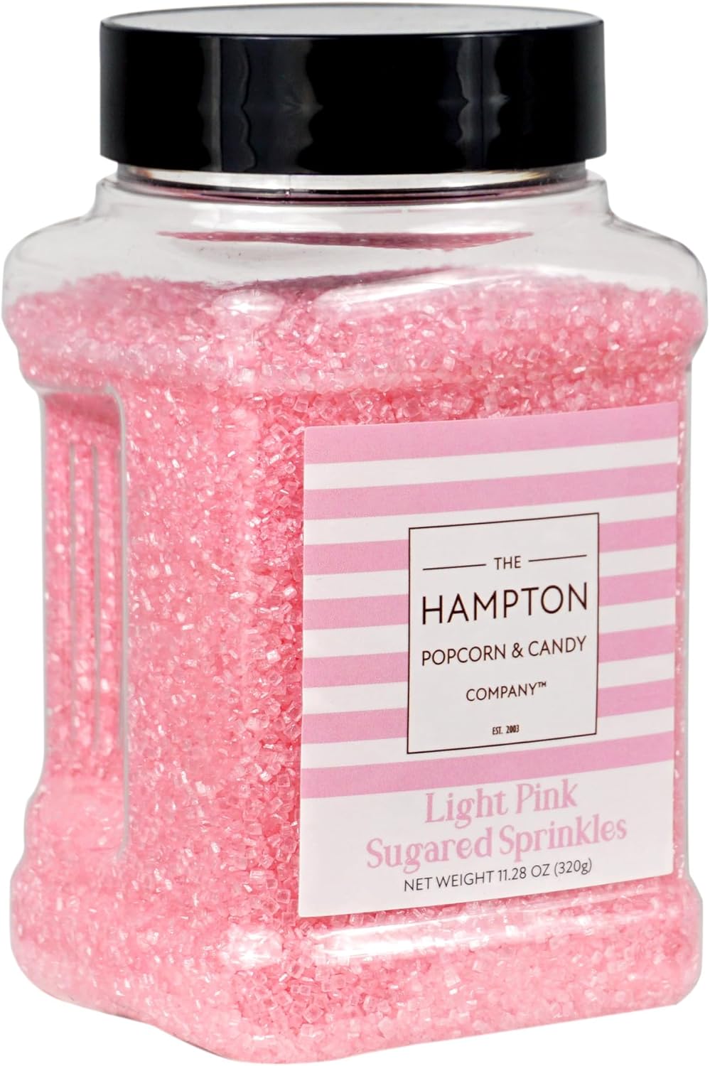 Pink Sanding Sugar Light Pink Sprinkles 11.28 oz, Pink Sugar Sprinkles, Sanding Sugar For Cookie Decorating, Sanding Sugar For Baking, Pink Sugar, The Hampton Candy Company