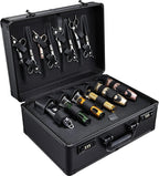 Yueieoun Barber Accessories Case, Profesional Barbers Briefcase Tool Case, Barber Cases for Clippers and Supplies, Hair Scissors Clippers Trimmer Organizer, Barbers Suitcase with Code Lock Black
