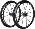 Wheelchair Rear Wheel Assembly for Sport Wheelchair, 24×1 Pneumatic Tire Replacement for Manual Wheelchair， w/Aluminum Hubs & 1/2" Bearings, Set of 2(Black)