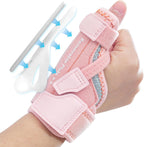 New Upgraded 2 in 1 Thumb Brace, Removable Thumb Spica Splint Left Right Hand with 3 Level Stability, Reversible Thumb Support for CMC, De Quervain’s Tendonitis, Trigger Thumb (M/L, Pink)