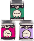 Spicewalla Middle Eastern Spices Set | Harissa Spice, Zaatar or Zahtar, Berbere, 3 Pack | Mediterranean Seasonings