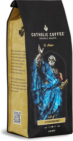Catholic Coffee St. Peter | Medium Roast Whole Bean Coffee – Chocolate & Nutty Notes | 12oz Bag – Catholic Gift Honoring the First Pope and Rock of the Church