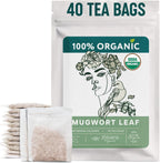 Organic Mugwort Tea Bags (40 TeaBags) – Te de Artemisa - Mugwart Tea for Digestive Health, Liver, Women Cycle, Relaxation (Artemisia Vulgaris)