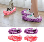 2 Pairs Washable Mop Slippers Dust Duster Microfiber Dust Mop Shoes Slippers Floor Cleaning Shoes Cover for Home Kitchen