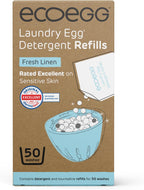 Ecoegg Laundry Egg Refill Pellets | Refillable Laundry Detergent | Fresh Linen | 50 Loads | Gentle Formula with No Enzymes, Bleaches or Phosphates