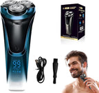 Snapbuy Electric Razor for Men,Snapbuy Razor,Electric Shavers for Men, 4D Floating Head Rotary Shaver,Ipx7 Waterproof, 2025 New Electri c Shaver with LCD Display & Quiet Motor,Fast Charging(Blue)