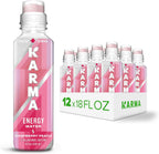 Karma Energy Drink 12 Pack, Raspberry Peach Caffeinated Water with CognizinÂ Nootropics, Vitamins & Immune Support, Low Calorie