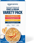 Amazon Grocery, Instant Oatmeal, Fruit & Cream Variety Pack, 9.8 Oz