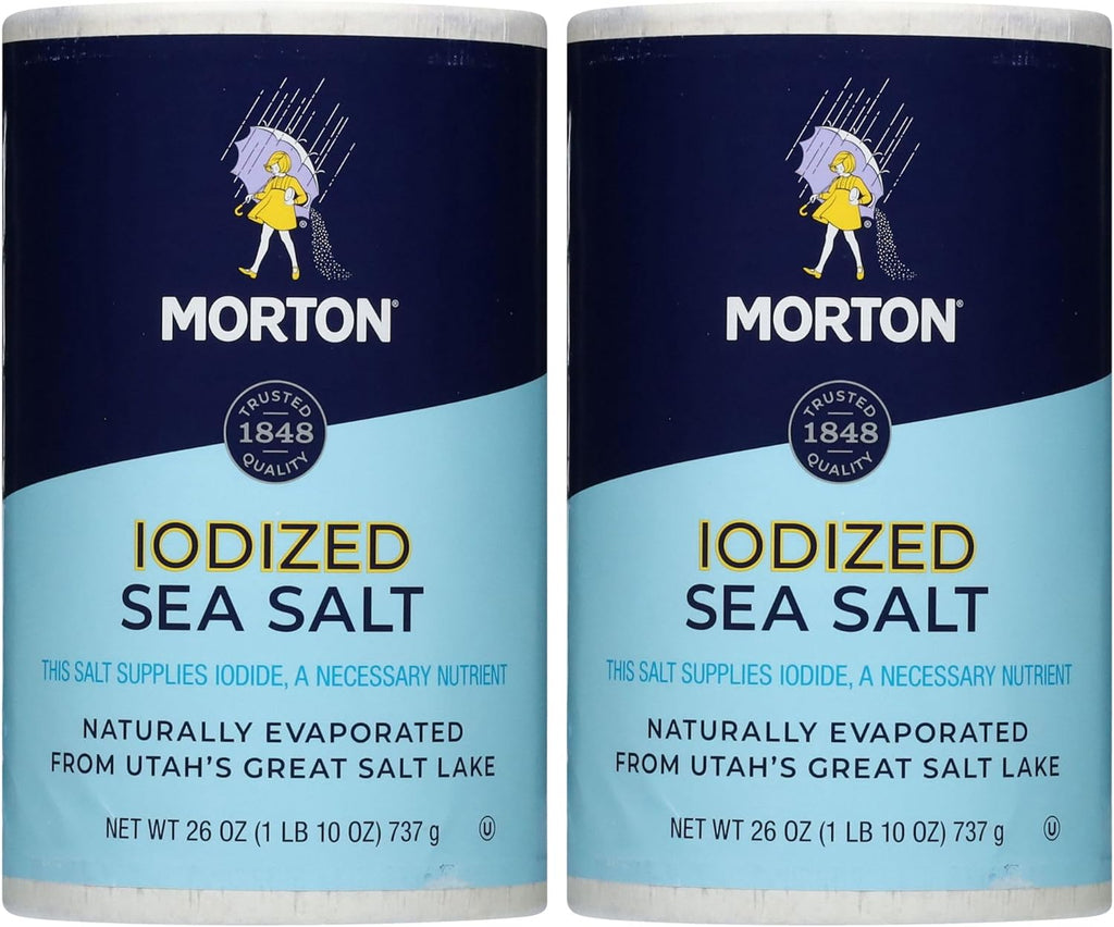 Morton Iodized Sea Salt Round, 26oz, 2 Pack