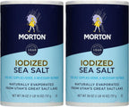 Morton Iodized Sea Salt Round, 26oz, 2 Pack