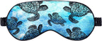 WIRESTER Soft Satin Silk Eye Mask Sleeping Mask Comfortable Sleep Mask with Adjustable Strap for Men Women Kids - Ocean Sea Turtle