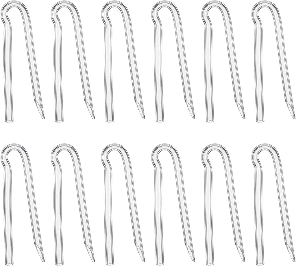 12Pcs Hearing Aid Sound Tubing, Preformed BTE Earmold Hearing Aid Tubes, 1.9 x 3.6MM Clear Hearings Aids Tubes Replacement Supplies
