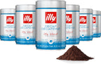 illy Decaf Ground Espresso Coffee, Classico Decaffeinated Medium Roast, 100% Arabica, Premium Italian Coffee, Pre-Ground for Espresso Machines, 8.8oz, 6 Pack