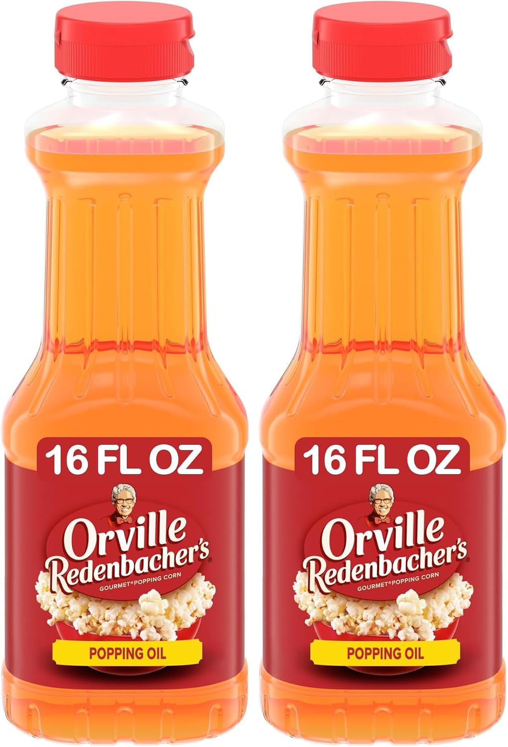 Orville Redenbacher's Popping & Topping Buttery Flavored Oil, 16 Fluid Ounce (Pack of 2)