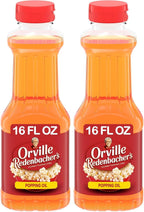 Orville Redenbacher's Popping & Topping Buttery Flavored Oil, 16 Fluid Ounce (Pack of 2)