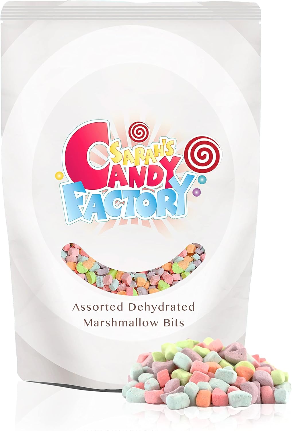 Sarah's Candy Factory Assorted Dehydrated Marshmallow Bits in Resealable Bag, 1lb