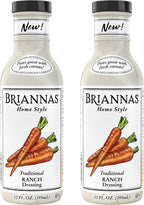 BRIANNAS - Home Style Classic Traditional Ranch Dressing - Fine Salad Dressing made with Premium Ingredients - Gluten Free and Kosher Salad Dressing - 12 oz. Bottles - 2 Pack