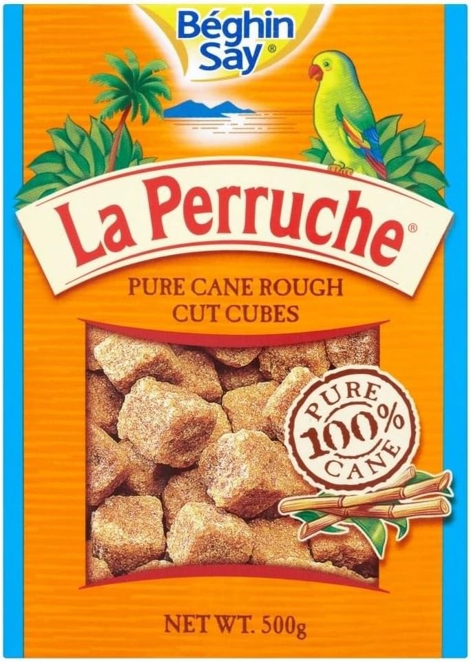 Beghin Say la Perruche Pure Cane Rough Cut Cubes (500g) brown - Pack of 2