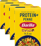 Barilla Protein+ (Plus) Penne Pasta,14.5 Ounce - plant based - Made from Lentils,Chickpeas & Peas - Non-GMO,Kosher Certified,(Pack of 4)