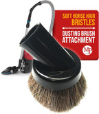 MP Maresh Products Household Cleaning Vacuum Brush Attachment - Horse Hair Vacuum Cleaner Accessories, Soft, Dust Floor Brush, Compatible with Shop Vac 1-1/4" Cleaners for Hard Surfaces - Black