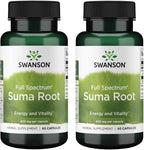 Swanson Full Spectrum Suma Root 400 mg 60 Caps (2 Pack)