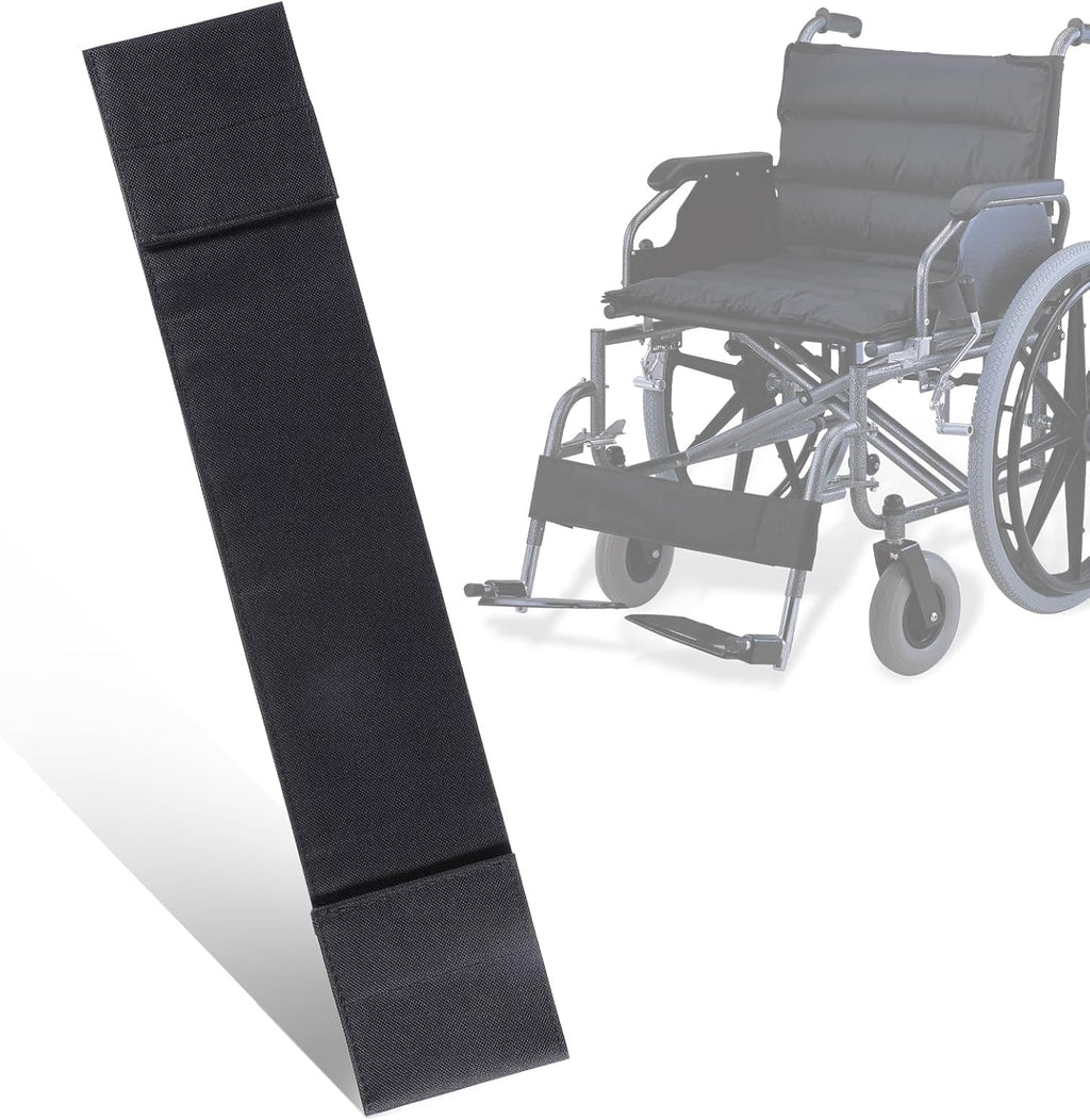 Wheelchair Calf Belt, 19.68 X 4.33 Inch Soft Wheelchair Leg Strap Footrest Oxford Cloth Wheelchairs Leg Support Adjustable Universal Wheelchairs Foot Straps Footrest Belt for Seniors Disabled Elderly