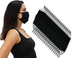 Simlu Unisex Reusable Fabric Face Mask, 2 Layer, Washable, Black Face Mask