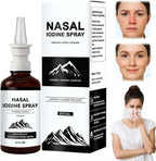 Iodine Nasal Spray, Daily Nasal Cleanse & Care Mist with Iodine & Fulvic Acid, Fine Mist Non-Medicated Nasal Spray for Dry Air, Travel & Daily Use,150+ Uses Per Bottle 2floz