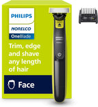Philips Norelco One 360 Hybrid Face, Electric Beard Trimmer and Shaver, with 360 Technology, 1x 360 for Face, 5in1 Adjustable Comb, Model QP2724/90