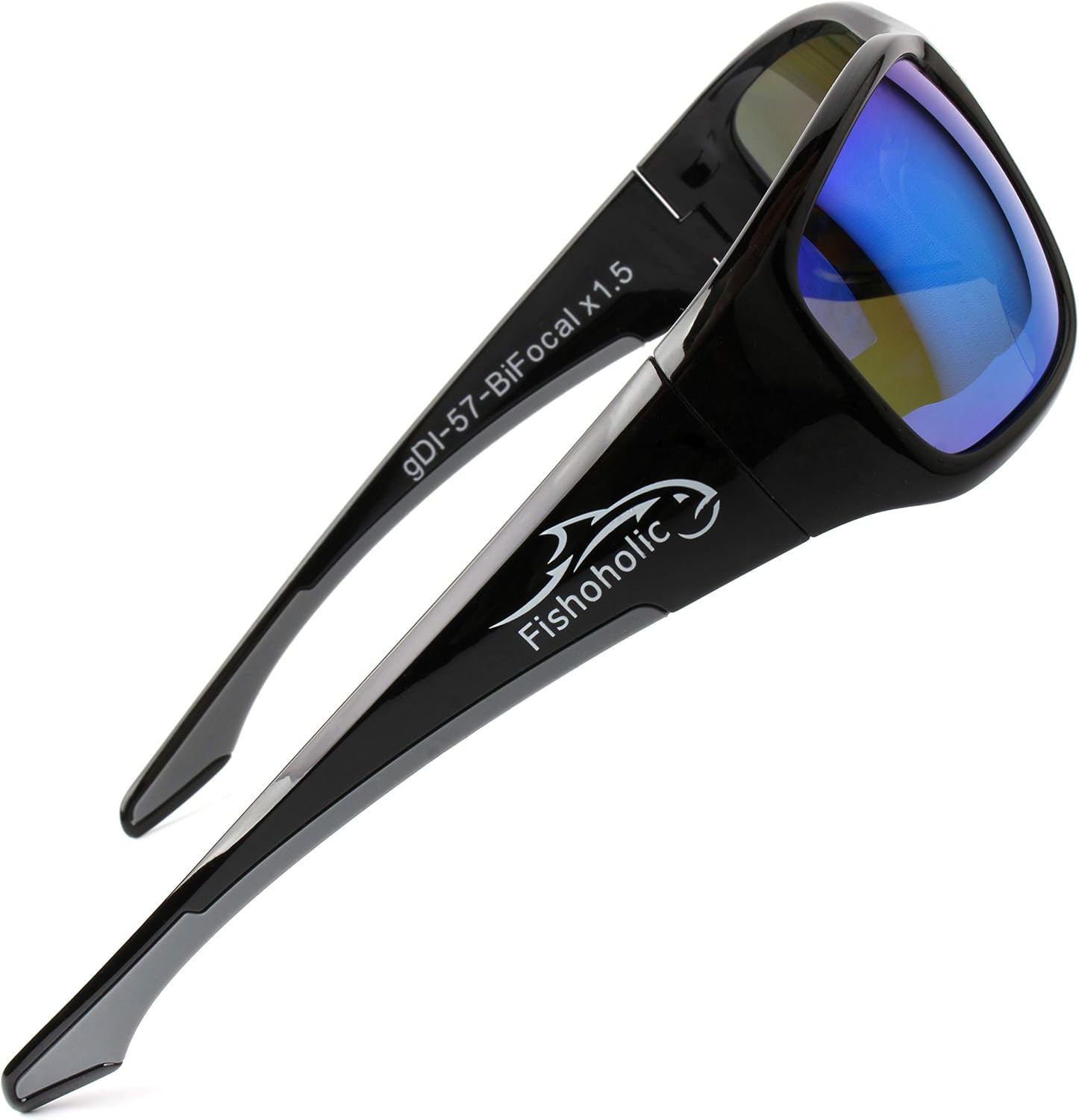 Fishoholic Polarized Bi-Focal Fishing Sunglasses with Reader Magnification (1.5x, 2.0x, 2.5x Options) and UV400 Protection