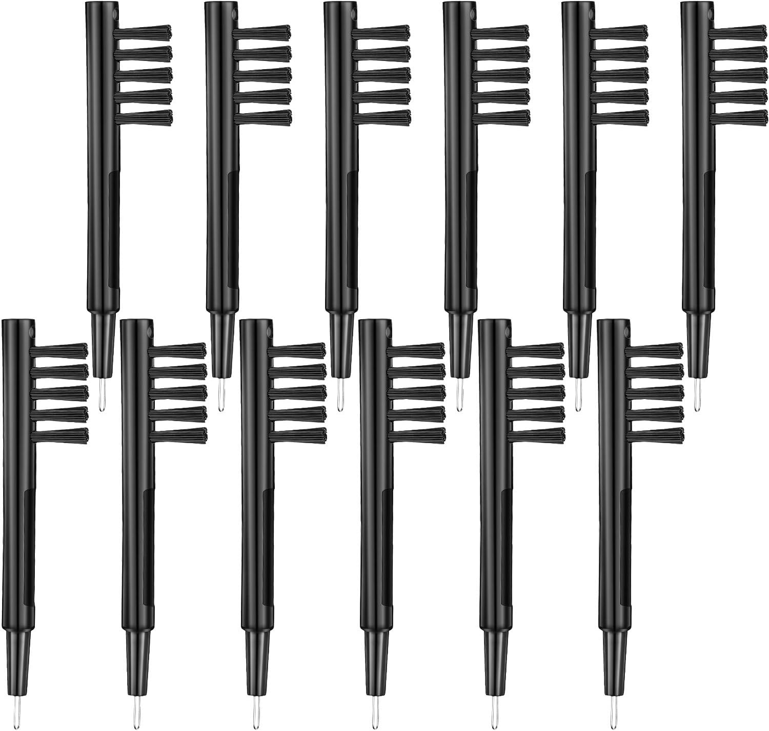 Mudder 12 Pieces Hearing Aid Cleaning Tools Kits Hearing Aid Amplifier Cleaner Brushes Accessories with Wax Loop and Magnet Gifts for Relatives and Friends