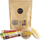 Korean Instant Coffee Packets Mix - 30 Sticks Variety Pack with Dalgona Candy & Rice Snacks | 5 Flavors Gift Set (Maxim Original, Mocha Gold)