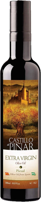 Castillo de Pinar First Cold Pressed Extra Virgin Olive Oil Picual Single-Variety 500ml Less Than 02% Acidity, Gluten Free Non GMO