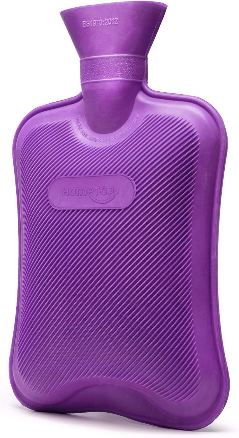 HomeTop Premium Classic Rubber Hot Water Bottle (Purple)