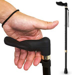 RMS Orthopedic Walking Cane - Offset Cane to Fit Individual's Palm Naturally - Ideal for Anyone with Arthritis or Carpal Tunnel Syndrome (Choose Left Hand or Right Hand)