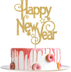 Happy New Year Cake Topper, Welcome 2026, Hello 2026, 2026 Happy New Year Decorations, New Years Eve Party Decoration Supplies Gold Glitter