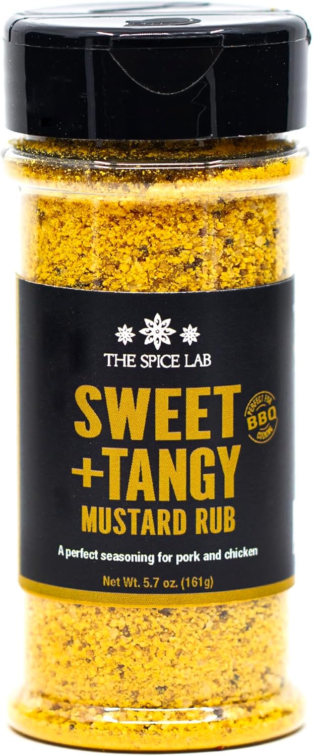 The Spice Lab Sweet + Tangy Mustard Rub - Perfect Harmony Of Honey Mustard Powder To Elevate Your Bbq And Dishes - Discover The Rich, Mustard Seasoning Blend For An Unmatched Gourmet Experience