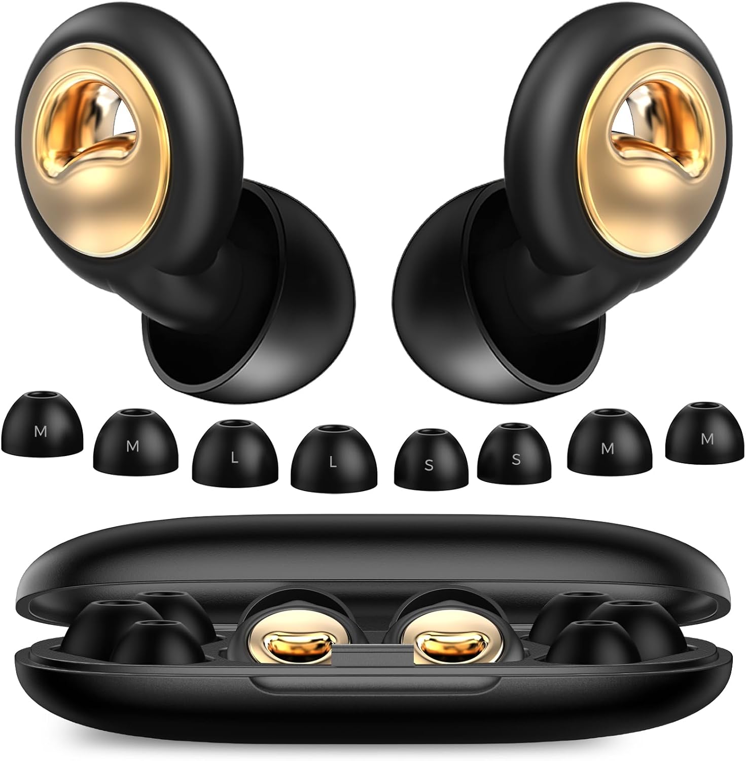 Ear Plugs for Sleeping, 45dB Ultra Soft Silicone Ear Plugs for Noise Reduction, Reusable Noise Cancelling Earplugs, 4-Pairs with Carrying Case for Side Sleep, Concert earplugs, Travel & Swimming