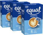 EQUAL 0 Calorie Sweetener, Sugar Substitute, Zero Calorie Sugar Alternative Sweetener Packets, Sugar Alternative, 230 Count, Pack of 3