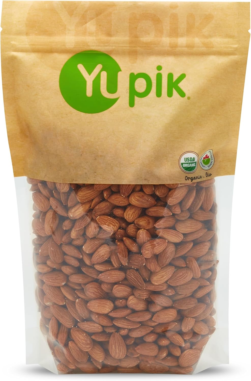 Yupik Organic California Almonds, 2.2 lb (35.2 oz), Non-Gmo, Vegan, Gluten-Free, Good Source Of Protein, Fiber, Iron & Calcium, Low In Carb